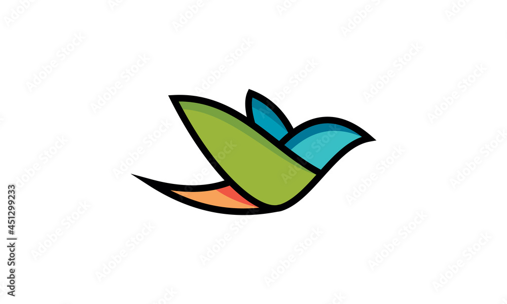 Abstract Colorful Birds Logo design template vector Logotype latest concept icon