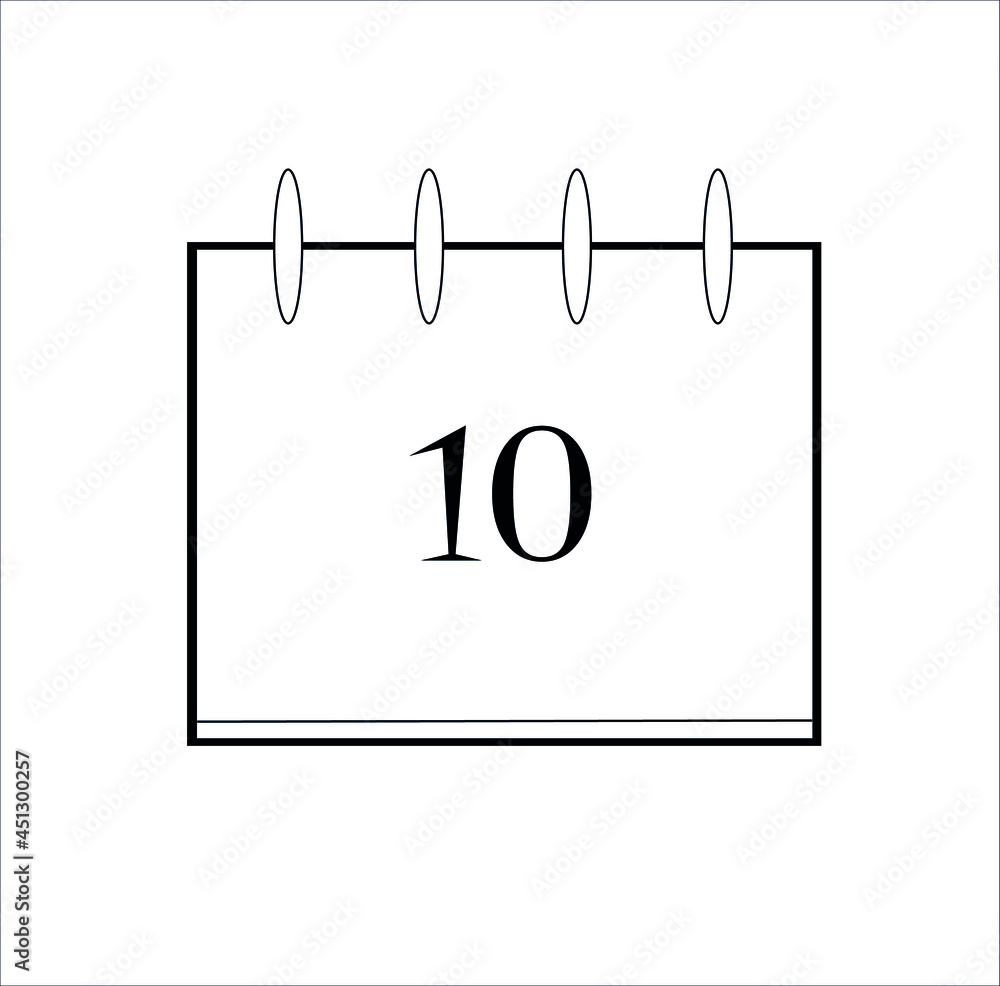 Vector with schedule icon with the month days. Vector with schedule icon with the month days.