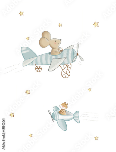 Children's illustrations
plane
animals
decorative art 