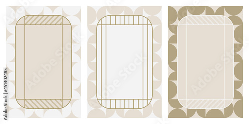 Szablon ramek w stylu art deco. Elegancki wzór na zaproszenia ślubne, życzenia, kartki, plakat, tło dla social media stories lub na blog.