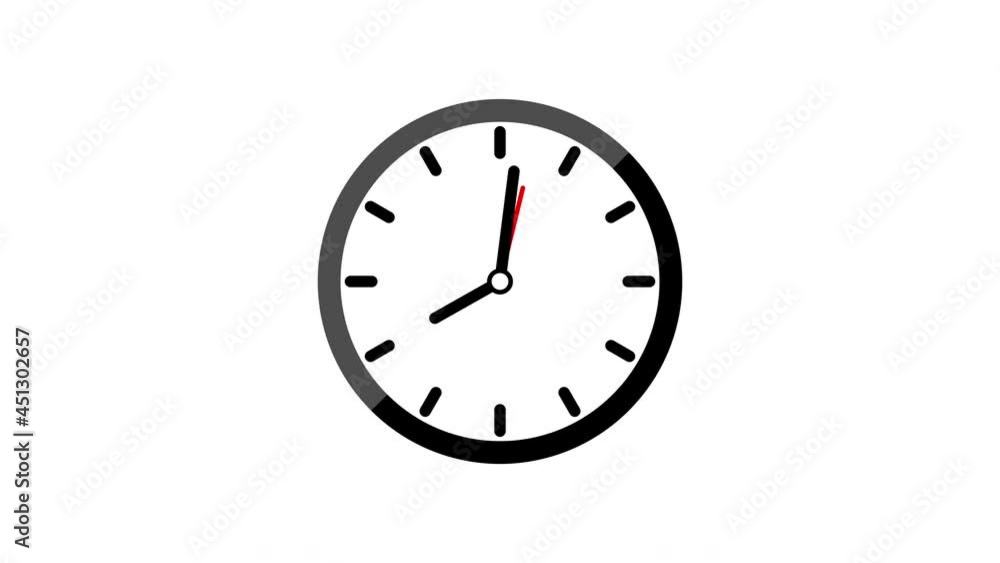 Looped fast animation of circle clock arrows. Rotation of the minute and second hands. 24 hours timelapse. Deadline work time Looped fast animation of circle clock arrows. Rotation of the minute and second hands. 24 hours timelapse. Deadline work time