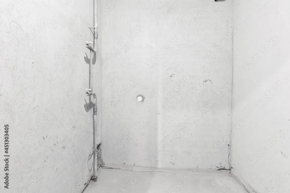 interior of the apartment without decoration in gray colors interior of the apartment without decoration in gray colors