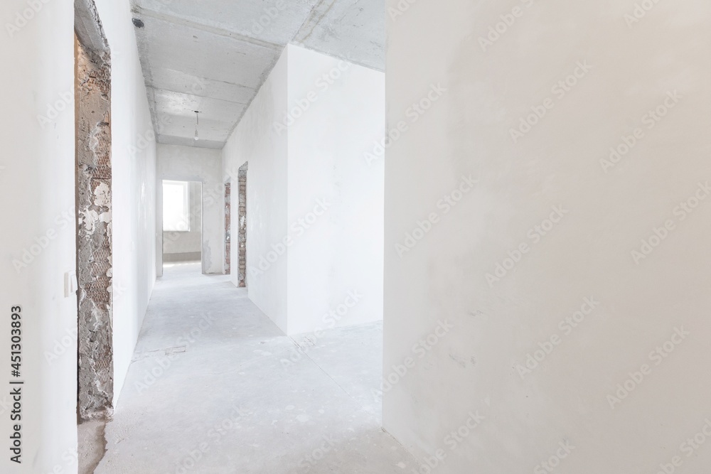 interior of the apartment without decoration in gray colors interior of the apartment without decoration in gray colors