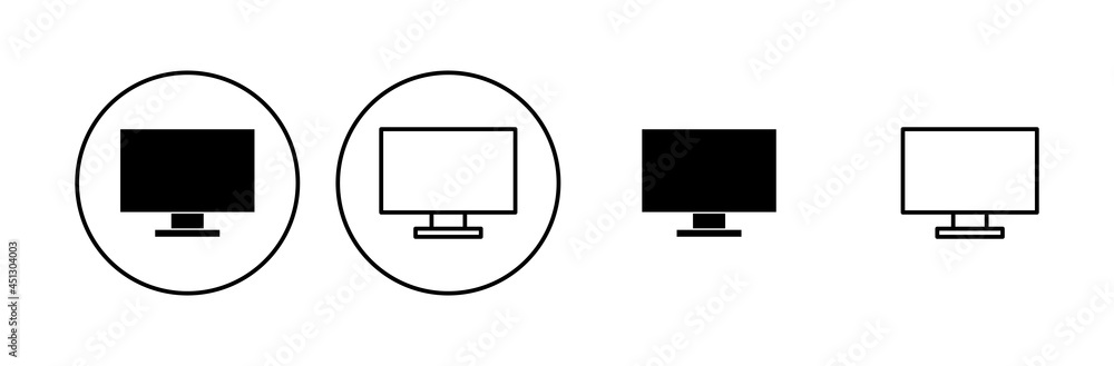 Tv icon set. television icon vector Tv icon set. television icon vector