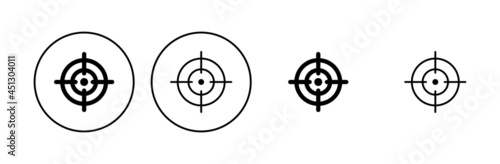 Target icon set. goal icon vector. target marketing icon vector