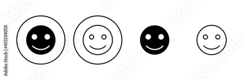 smile icon set. smile emoticon icon. feedback