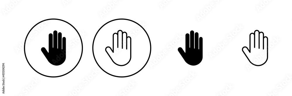 Hand icon set. hand vector icon, palm,click Hand icon set. hand vector icon, palm,click