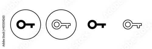 Key icon set. Key vector icon. Key symbol