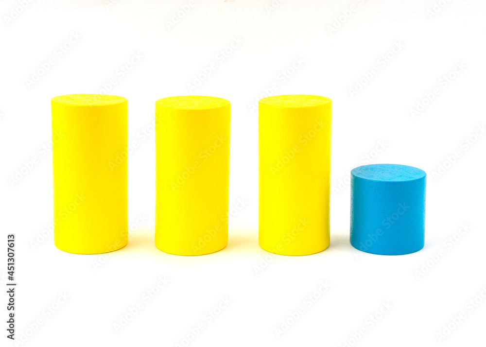 Multicolor toy wooden blocks isolated on white background. Multicolor toy wooden blocks isolated on white background.