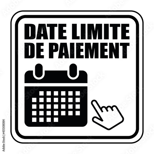 Logo date limite de paiement.