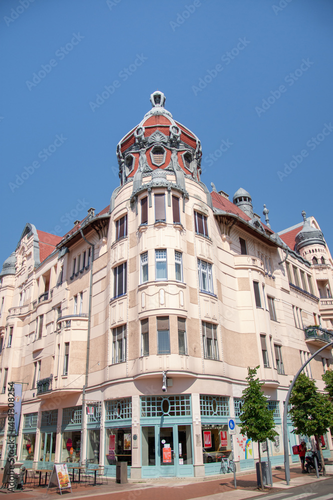 The historical architecture in center of Szeged, Hungary, 2021, july, 