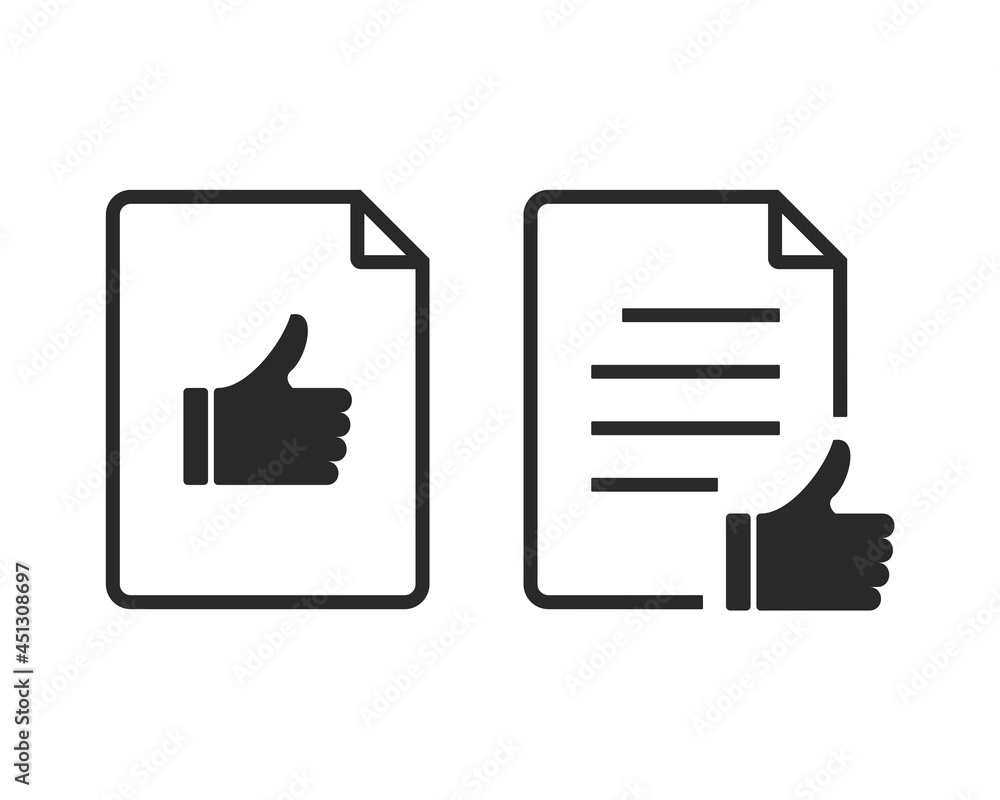 Approved dosument. File paper with thumb up icon. Illustration vector Approved dosument. File paper with thumb up icon. Illustration vector