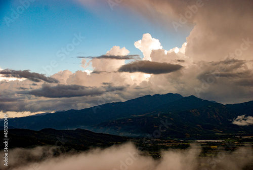 clouds over lake