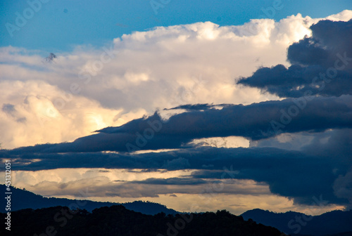 clouds over the mountains