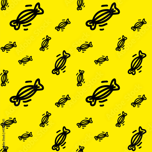 Vector halloween seamless pattern candy clipart and icon. Funny, cute illustration for seasonal design, textile, decoration kids playroom or greeting card. Hand drawn prints and doodle.