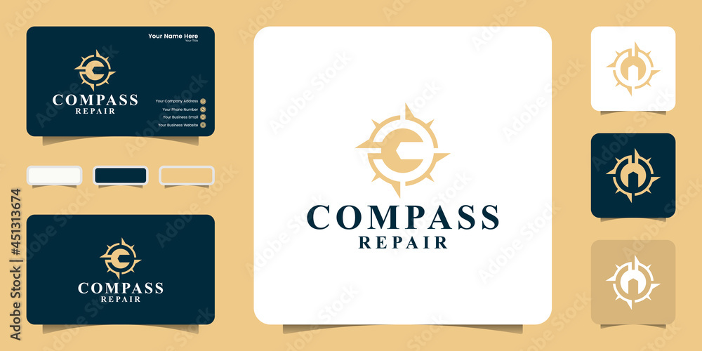 compass and workshop equipment logo design inspiration, pass keys and business card inspiration compass and workshop equipment logo design inspiration, pass keys and business card inspiration