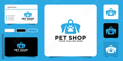 animal shopping logo design inspiration, pet shop, pet home and business card templates