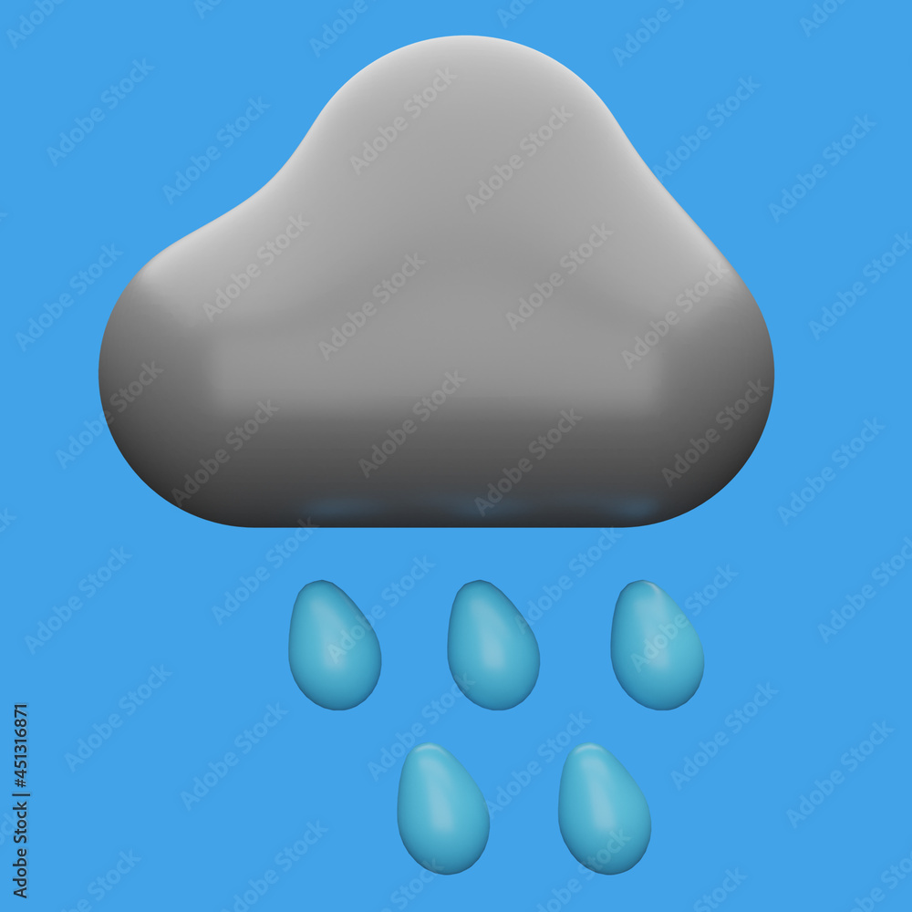 3d rendering weather icon concept isolated