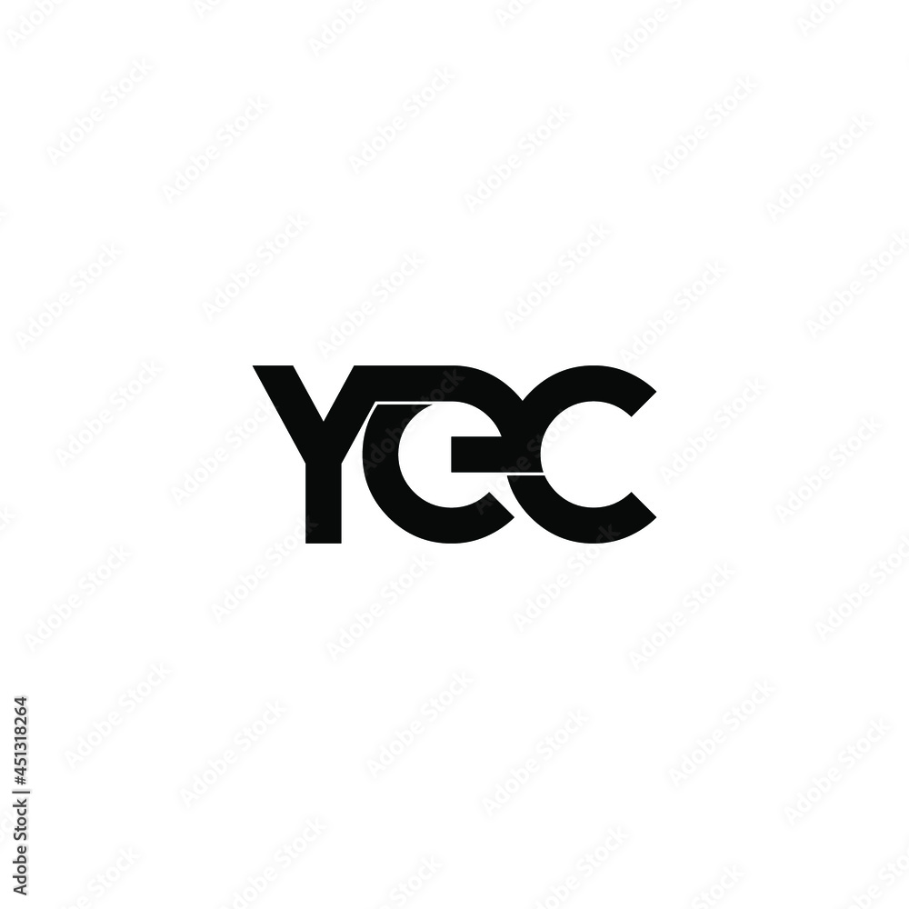 yec initial letter monogram logo design yec initial letter monogram logo design