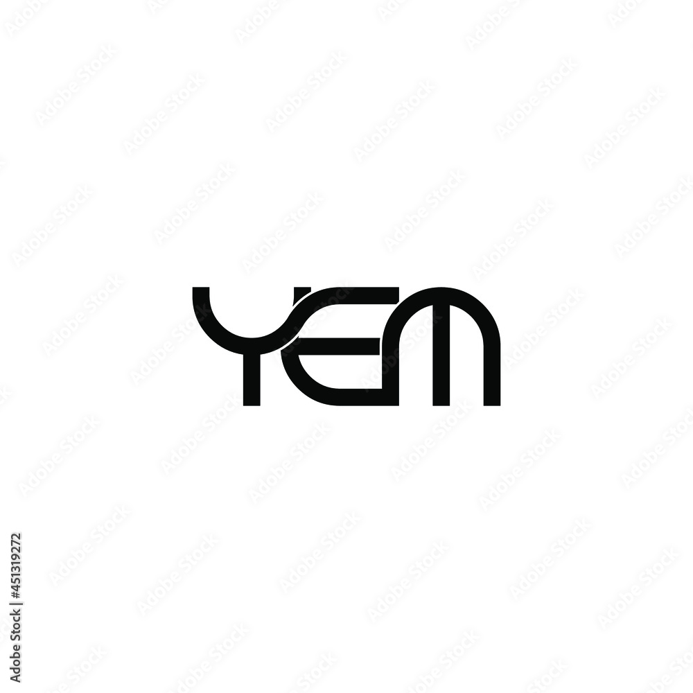 yem initial letter monogram logo design yem initial letter monogram logo design