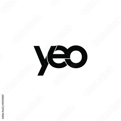 yeo initial letter monogram logo design