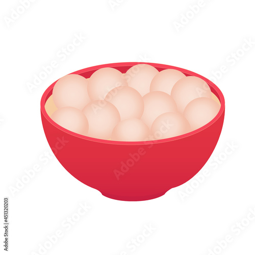 Vector material a bowl of soup round