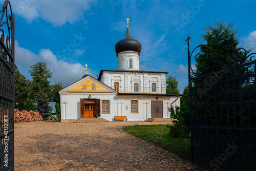 St. George the Victorious Church - the parish church of the Dostoevsky family on a sunny summer day, Staraya Russa, Novgorod Region, Russia