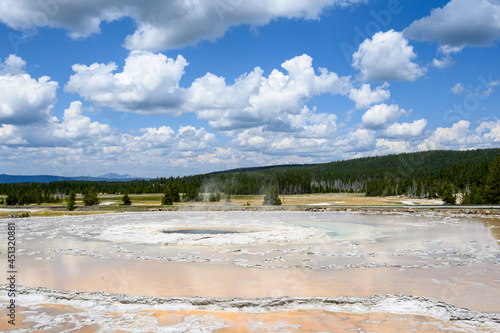 Great Fountain Geyser in the Great Fountain Group, Yellowstone National Park, USA 