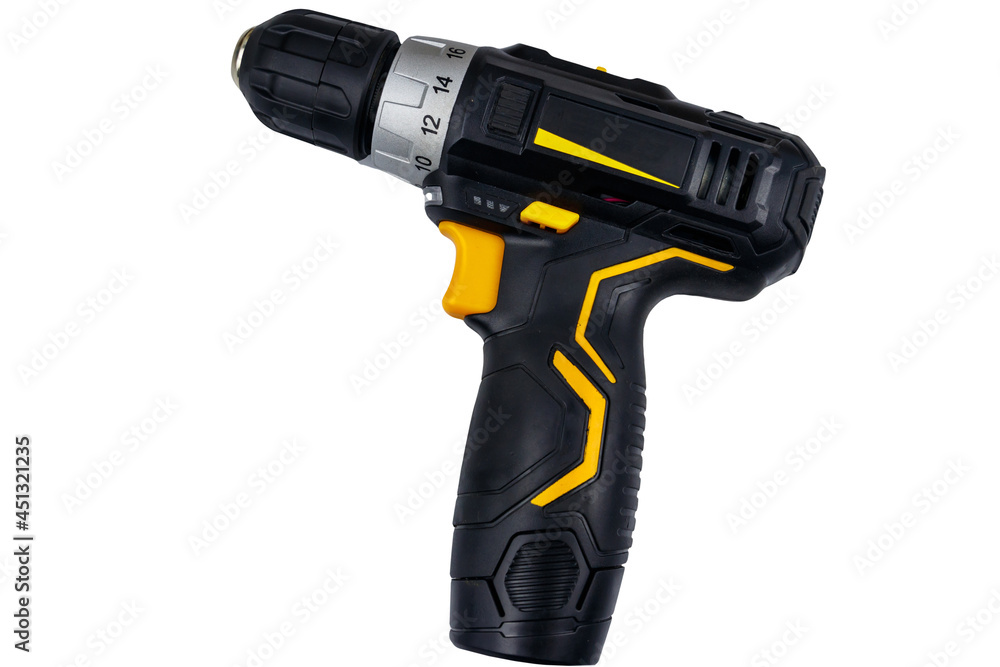 Cordless screwdriver isolated on white background Cordless screwdriver isolated on white background