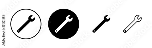 wrench icons set. Wrench vector icon. Spanner symbol