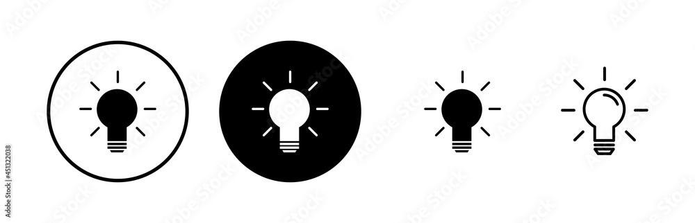 Lamp icons set. Light bulb icon vector. Idea vector icon Lamp icons set. Light bulb icon vector. Idea vector icon