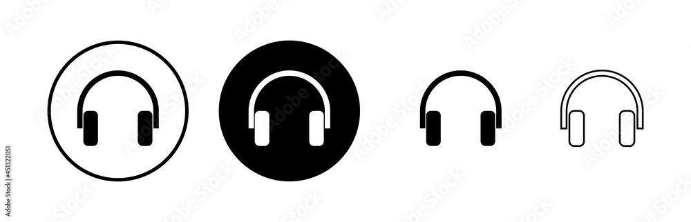 Headphone icons set. Headphone vector icon. Call us. Contact us Headphone icons set. Headphone vector icon. Call us. Contact us