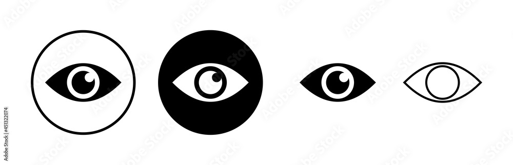 Eye icons set. Look and Vision icon. Eye vector icon Eye icons set. Look and Vision icon. Eye vector icon