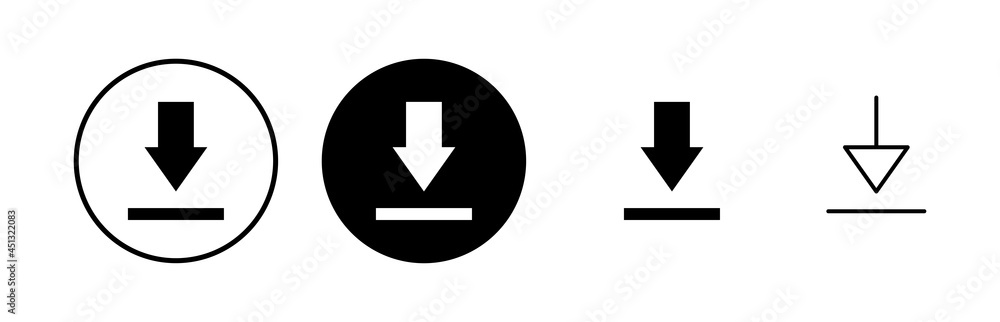 Download icons set. Downloading vector icon Download icons set. Downloading vector icon