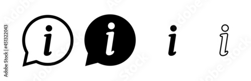 Information icons set. Info sign. About us