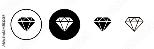 Diamond vector icons set. Diamond vector icon.