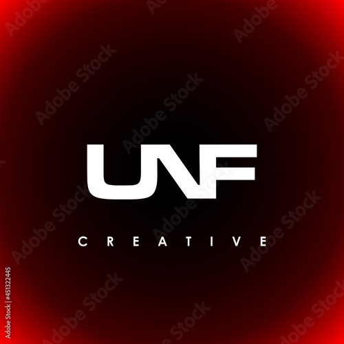 UNF Letter Initial Logo Design Template Vector Illustration photo