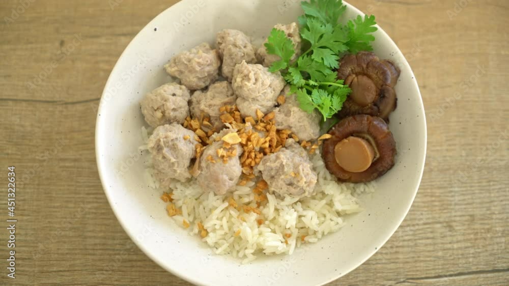Homemade Dried Rice Porridge with Boiled Pork Bowl Homemade Dried Rice Porridge with Boiled Pork Bowl