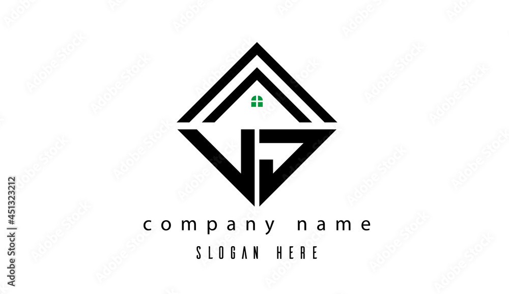 VJ creative real estate latter logo VJ creative real estate latter logo