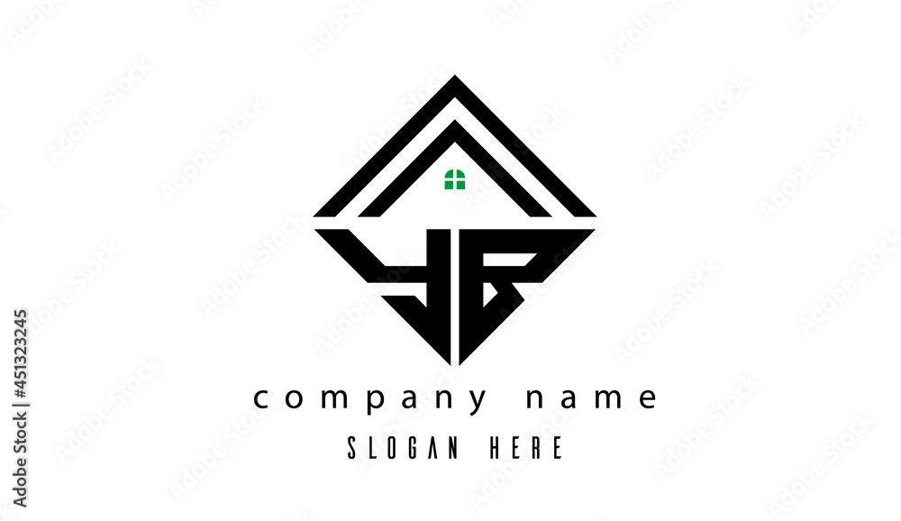 YB creative real estate latter logo YB creative real estate latter logo