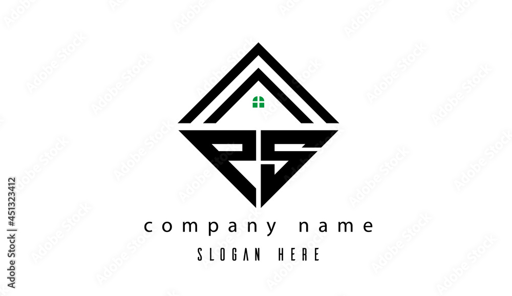 PS creative real estate latter logo PS creative real estate latter logo