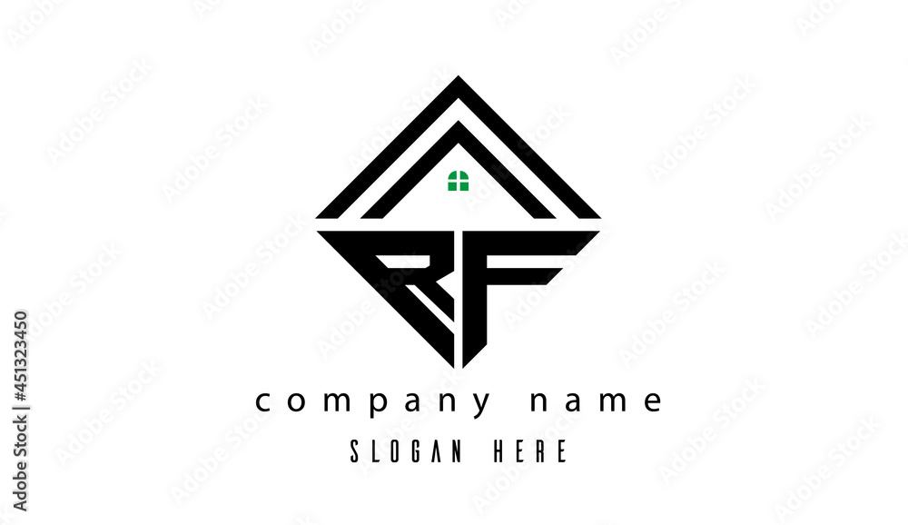RF creative real estate latter logo RF creative real estate latter logo