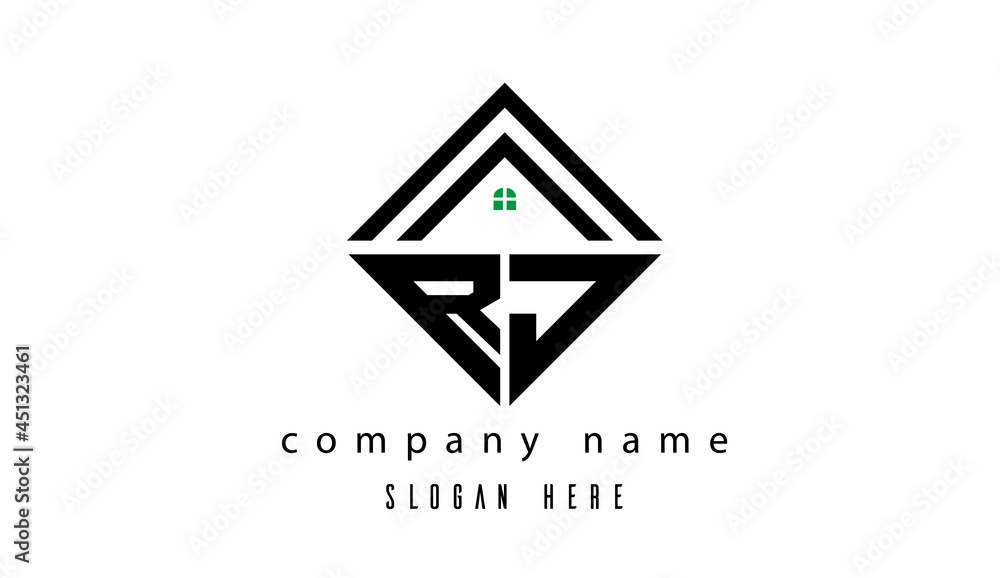 RJ creative real estate latter logo