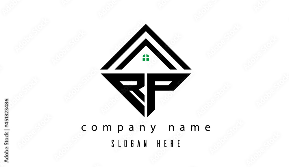 RP creative real estate latter logo RP creative real estate latter logo
