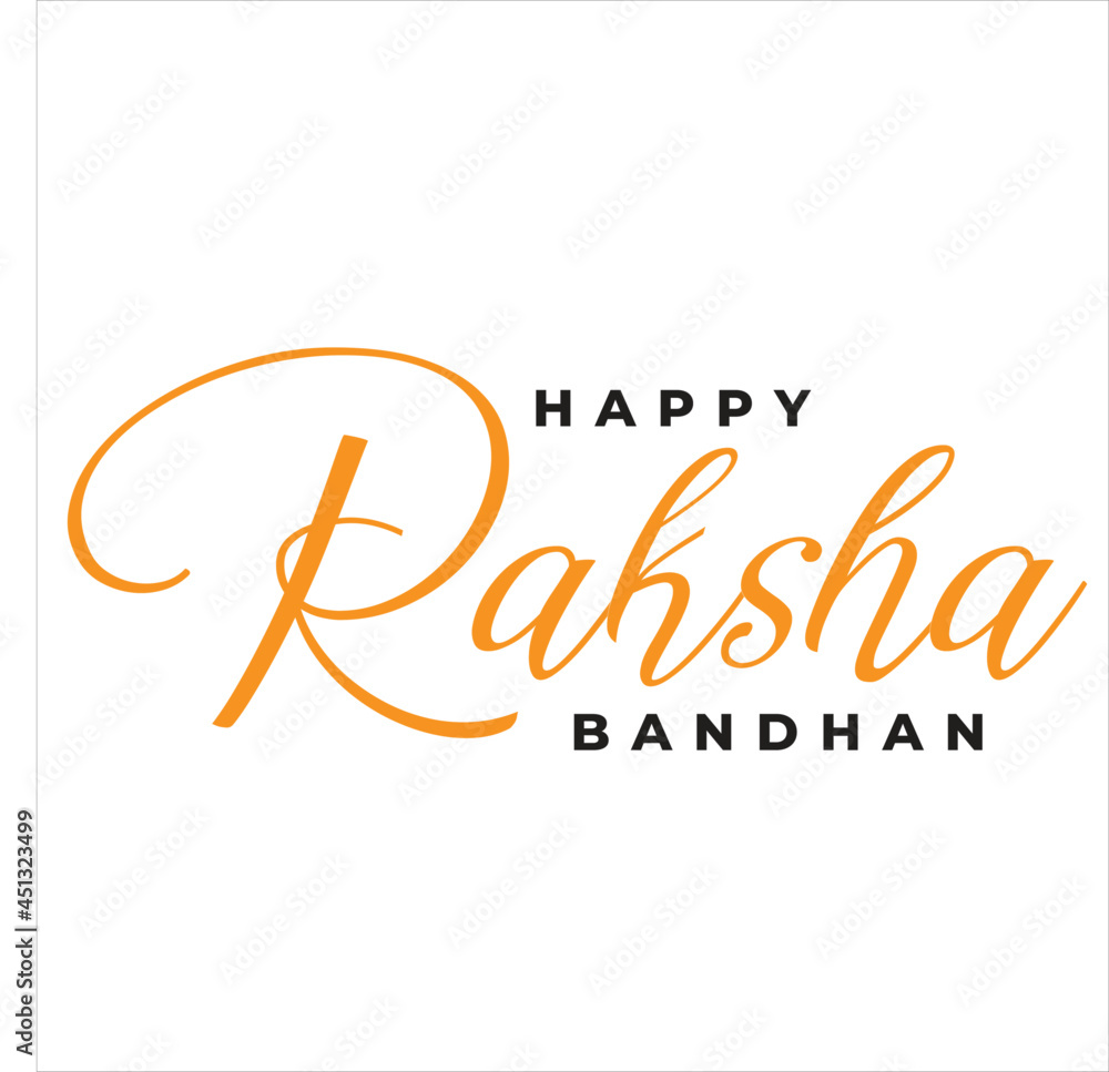 Happy Raksha Bandhan. Indian holiday. Vector typographic emblems, logo ...