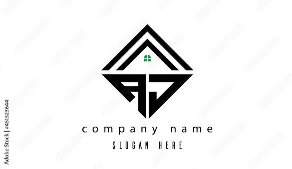 AJ creative real estate latter logo AJ creative real estate latter logo