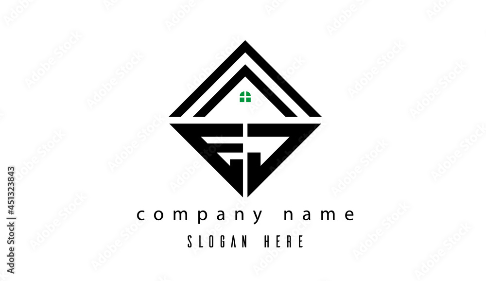 EJ creative real estate latter logo EJ creative real estate latter logo