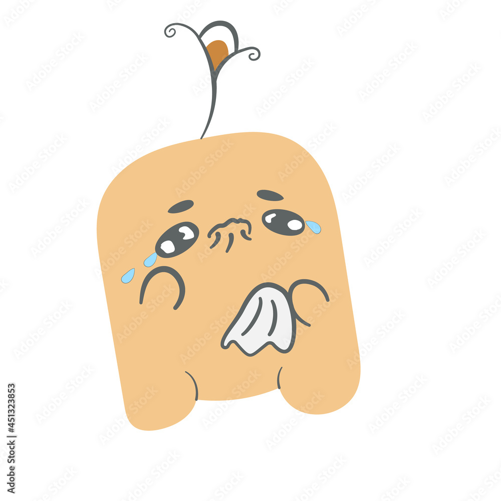 Cute yellow monster vector illustration Cute yellow monster vector illustration