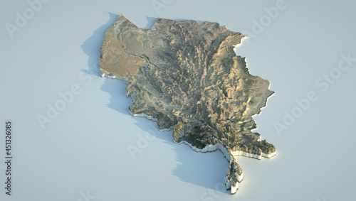 The territory of Afghanistan. Taliban | 3D render | 3D illustration.	 photo
