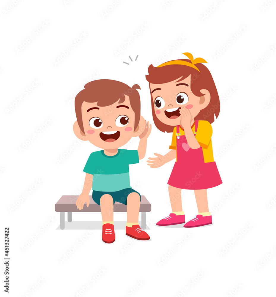 cute little girl whisper secret to friend cute little girl whisper secret to friend